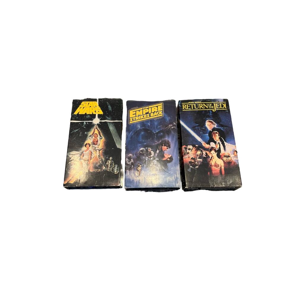 Star Wars 3 original VHS tapes Star Wars Empire Strikes Back Return of the Jedi